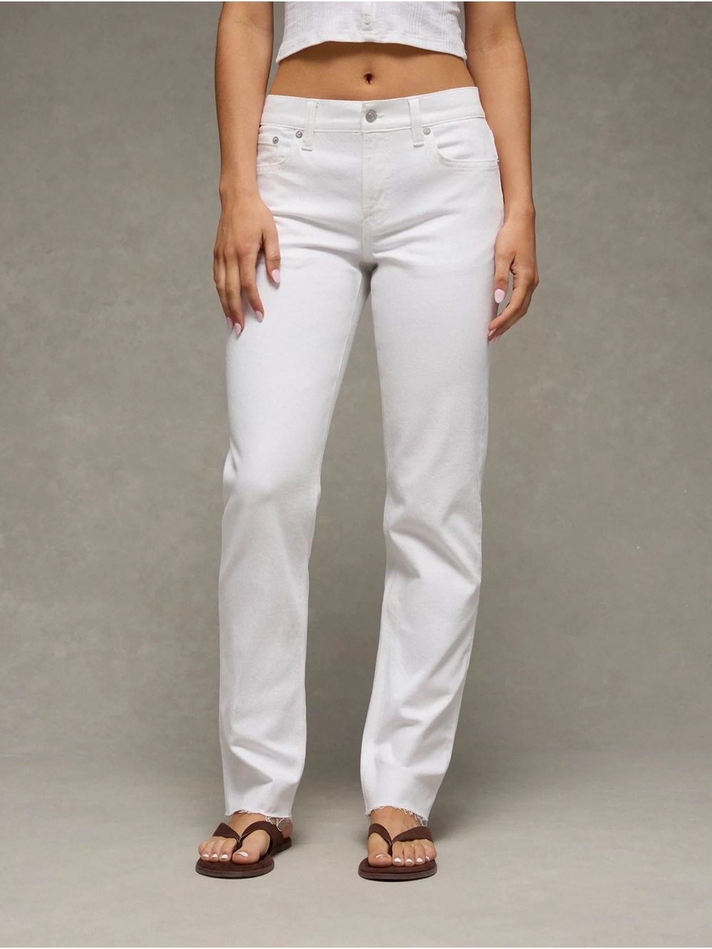 White Straight-Leg Women’s Jeans